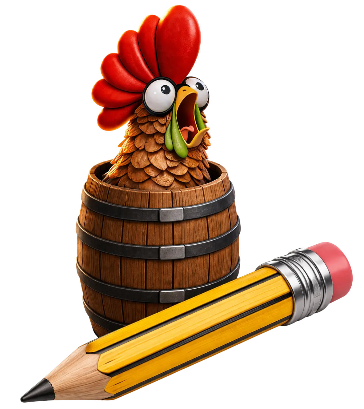 Fichtegickel im Fass mit Stift